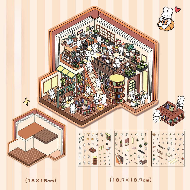 Scene Art 6.0 Series | Big Size | Sticker Scene, 3D Miniature Scene Stickers, Stress - relief DIY stickers, Scene - setting Stickers - YYBB ART