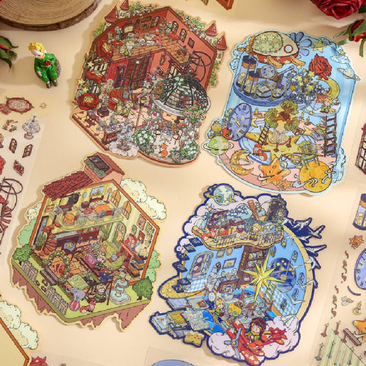 Little Prince Theme | Scene Joy Series 3.0 | Sticker Scene, 3D Miniature Scene Stickers, stress - relief DIY stickers, Scene - setting Stickers - YYBB ART