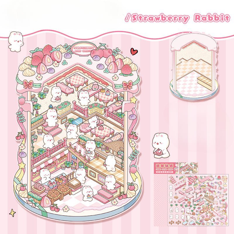 Big Size | Doll Theme | Scene Art 13.0 Series | Sticker Scene, 3D Miniature Scene Stickers, Stress - relief DIY stickers, Scene - setting Stickers - YYBB ART