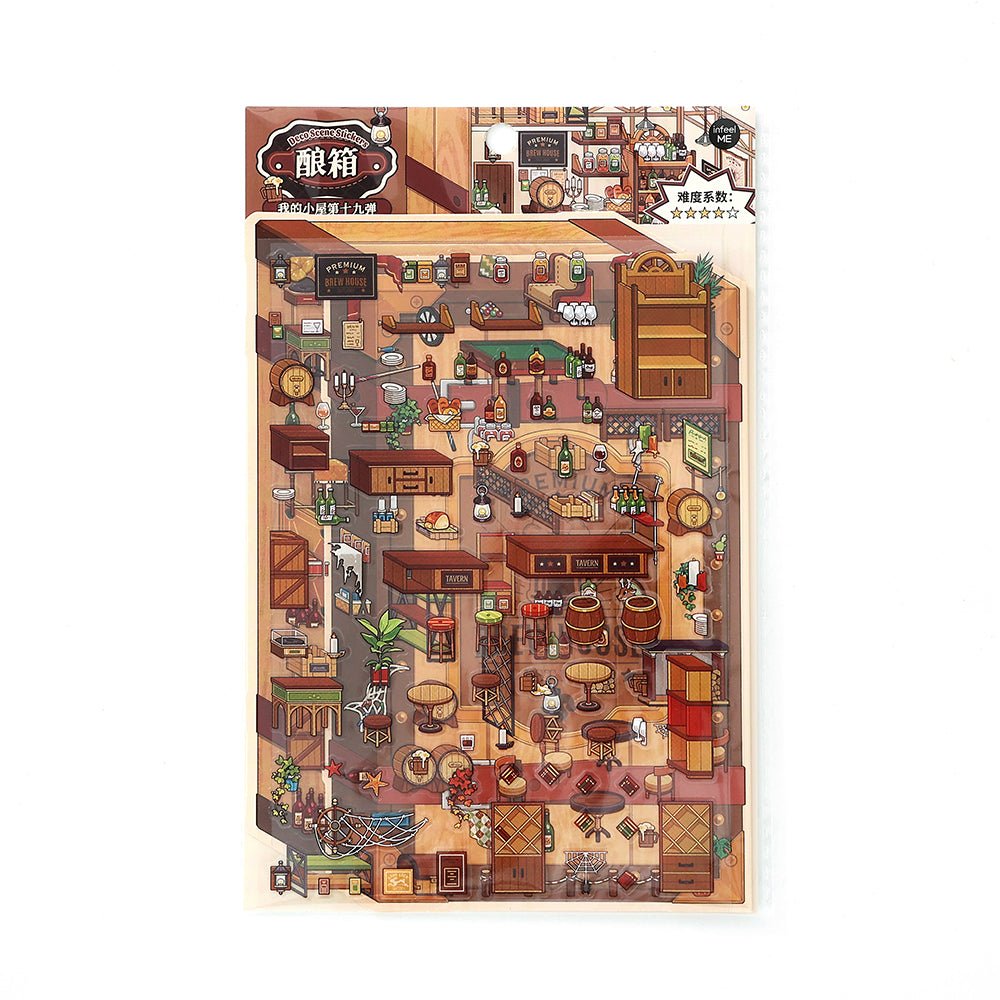 My Little House 9.0 | Sticker Scene, 3D Miniature Scene Stickers, Stress-Relief DIY Stickers, Scene-Setting Stickers, DIY Stickers - YYBB ART