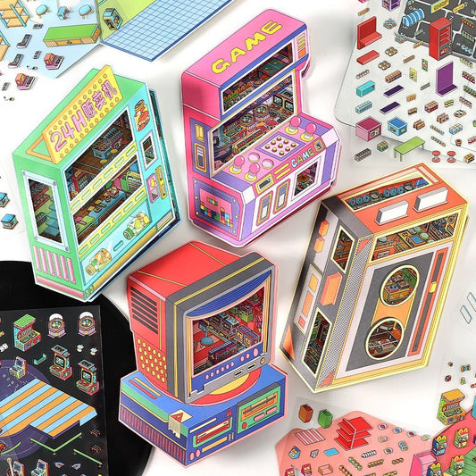 Open Today Series 7.0 | With Foldable Cover | Big Size | Sticker Scene, 3D Miniature Scene Stickers, Stress - relief DIY stickers, Scene - setting Stickers - YYBB ART