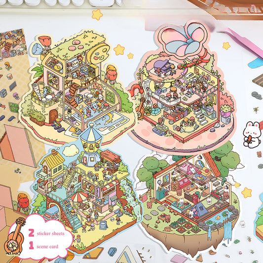 Magiczny Motyw | Seria Scene Art 12.0 | Naklejki Sceniczne, 3D Miniatury Naklejek Scenicznych, Naklejki DIY na Relaks, Naklejki do Tworzenia Scen