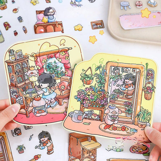 My Small House Series | Scene Art 8.0 Series | Sticker Scene, 3D Miniature Scene Stickers, Stress - relief DIY stickers, Scene - setting Stickers - YYBB ART