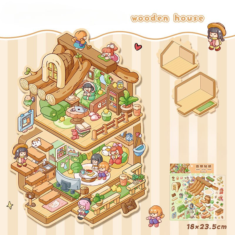 Big Size | Scene Art 18.0 Series | Sticker Scene, 3D Miniature Scene Stickers, Stress - Relief DIY Stickers, Scene - Setting Stickers - YYBB ART