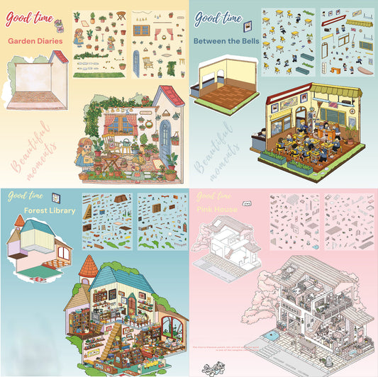 Good Time | Scene Time 11.0 Series, Naklejka Scena, Naklejki 3D Miniaturowe Sceny, Naklejki DIY łagodzące stres, Naklejki do ustawiania scen