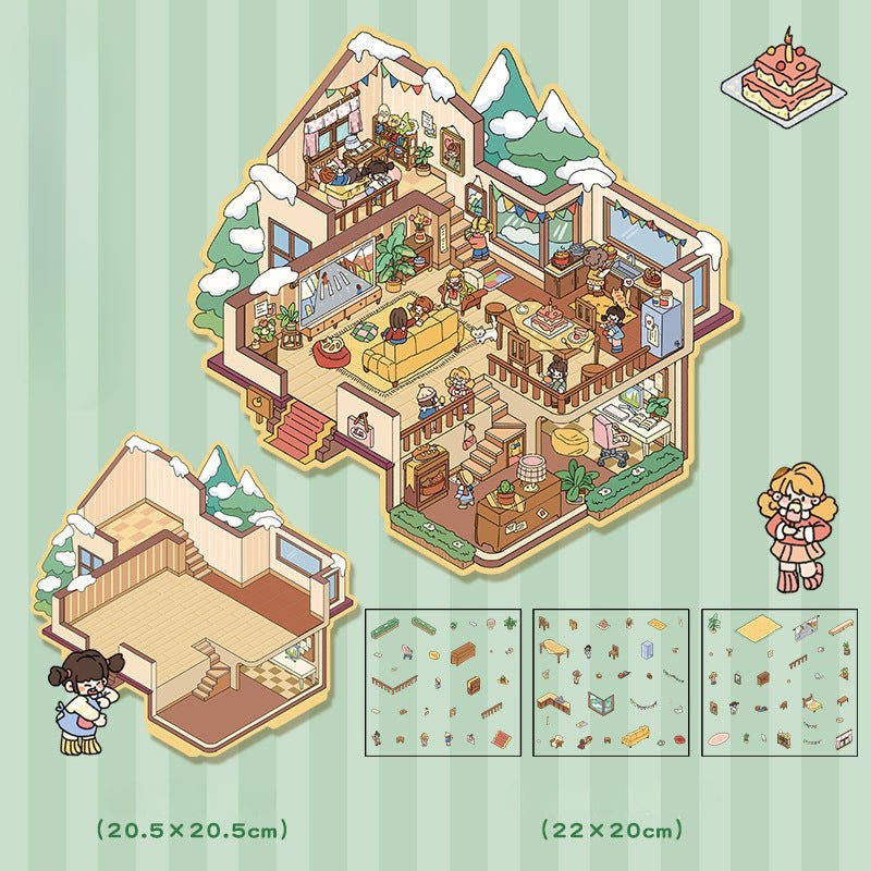 Party Theme | Scene Art 5.0 Series | Sticker Scene, 3D Miniature Scene Stickers, Stress - relief DIY stickers, Scene - setting Stickers - YYBB ART