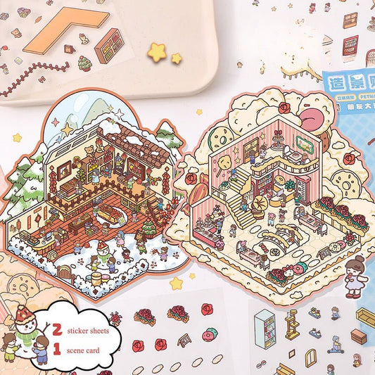 Scene Art 3.0 Series | DIY Sticker Scene, 3D Miniature Scene Stickers, Stress - Relief DIY stickers, Scene - setting Stickers - YYBB ART