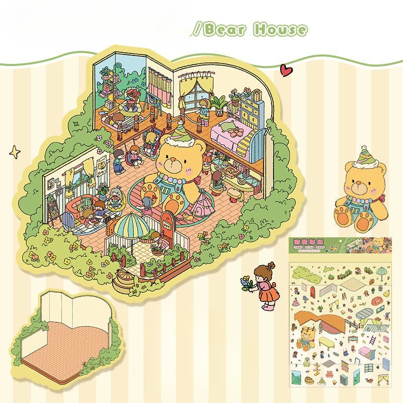 Big Size | Doll Theme | Scene Art 11.0 Series | Sticker Scene, 3D Miniature Scene Stickers, Stress - relief DIY stickers, Scene - setting Stickers - YYBB ART