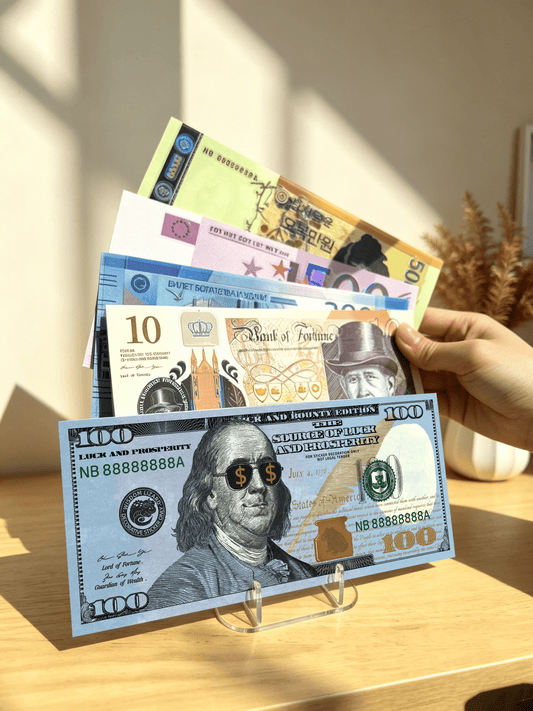 Banknote | US Dollar | British Pound | South Korean Won | Sticker Scene, Miniature Scene Stickers, Stress-Relief DIY Stickers, Scene-Setting Stickers - YYBB ART
