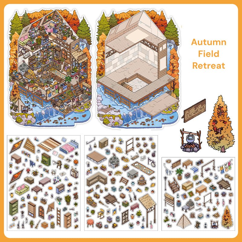 Big Size | Scene More 15.0 Series, Sticker Scene, 3D Miniature Scene Stickers, Stress-Relief DIY Stickers, Scene-Setting Stickers, DIY Stickers - YYBB ART