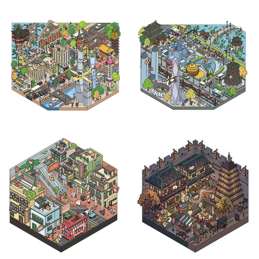 Duży rozmiar | Seria Meow Meow 4.0 | Naklejki z kotem w scenie, naklejki 3D w miniaturze sceny, naklejki DIY łagodzące stres, naklejki do układania scen