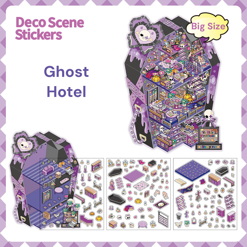 Duży rozmiar | Seria Open Today 13.0 | Naklejki do sceny, 3D naklejki do miniaturowych scen, naklejki antystresowe DIY, naklejki do tworzenia scen, naklejki DIY