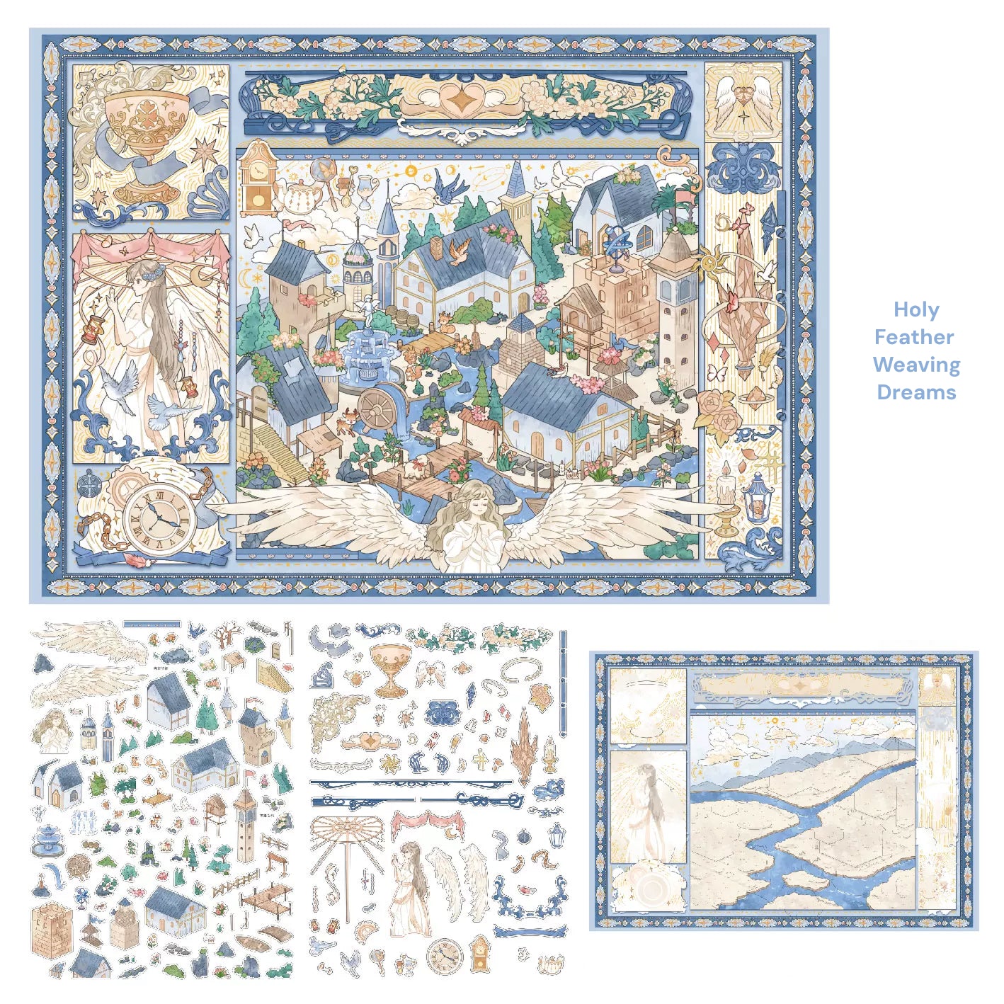 حجم كبير | سلسلة سحر المشهد 16.0 | ملصقات المشهد، ملصقات المشاهد المصغرة ثلاثية الأبعاد، ملصقات تخفيف التوتر DIY، ملصقات إعداد المشهد