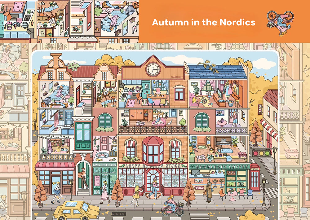 Duży rozmiar | Czas sceny 20.0 Seria, Sticker Scene, Naklejki 3D Miniature Scene, Naklejki DIY łagodzące stres, Naklejki do układania scen, Naklejki DIY