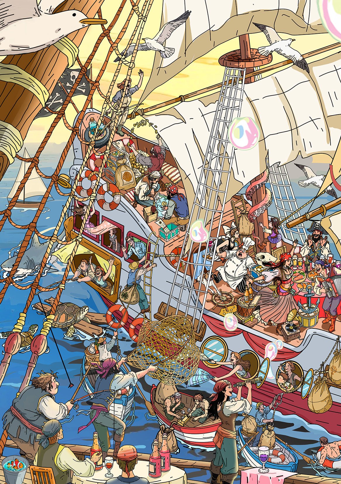 Carnival Pirate Ship | Scene Magic 15.0 Series | Sticker Scene, 3D Miniature Scene Stickers, stress-relief DIY stickers, Scene-setting Stickers - YYBB ART