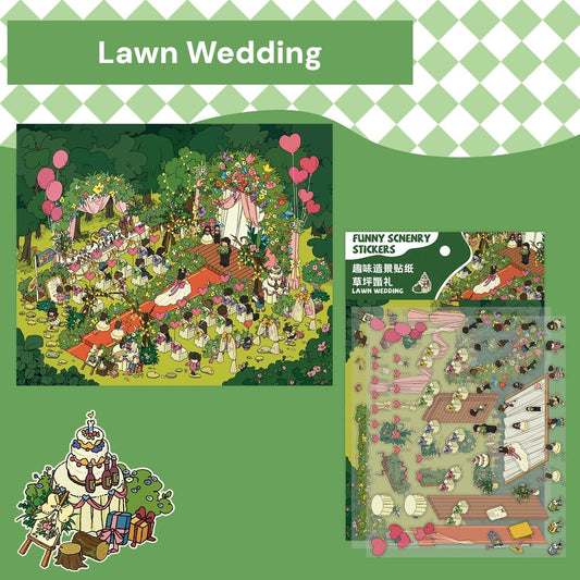 Funny Scenery Series | Big Collection | Sticker Scene, 3D Miniature Scene Stickers, Stress - relief DIY stickers, Scene - setting Stickers - YYBB ART