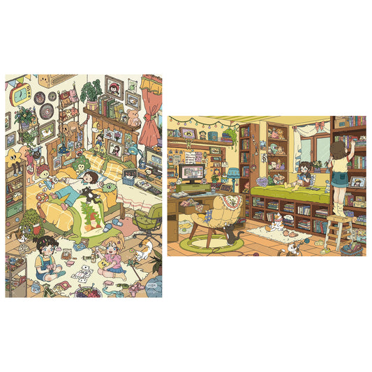 Marzenia Dziewczyny | Radość Sceny Seria 12.0 | Naklejki Sceniczne, 3D Miniatury Scen, Naklejki Antystresowe DIY, Naklejki Ustawiające Scenę, Naklejki DIY