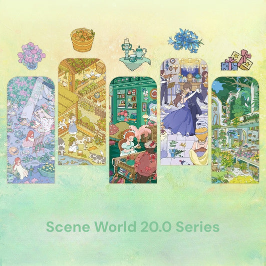 Greenery World | Scene World 20.0 Series | DIY Sticker Scene, 3D Miniature Scene Stickers, Stress-Relief DIY Stickers, Scene-Setting Stickers, DIY Stickers