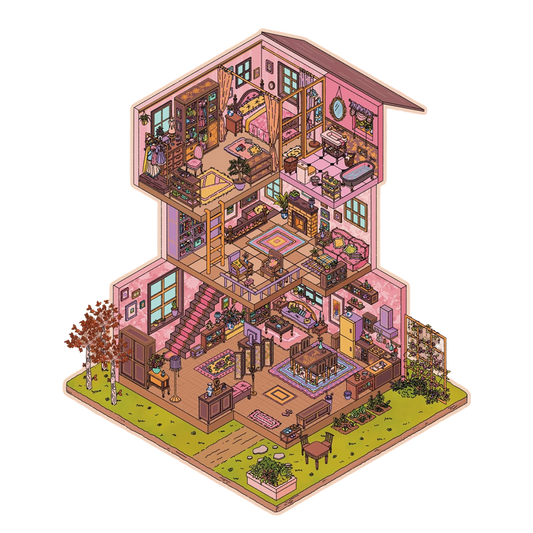 Duży rozmiar | Motyw Wonderland | Seria 5.0 Kieszeniowego Krajobrazu | Naklejki Krajobrazowe, 3D Naklejki Miniatury Krajobrazu, Naklejki Relaksacyjne DIY, Naklejki Do Ustawiania Krajobrazu, Naklejki DIY