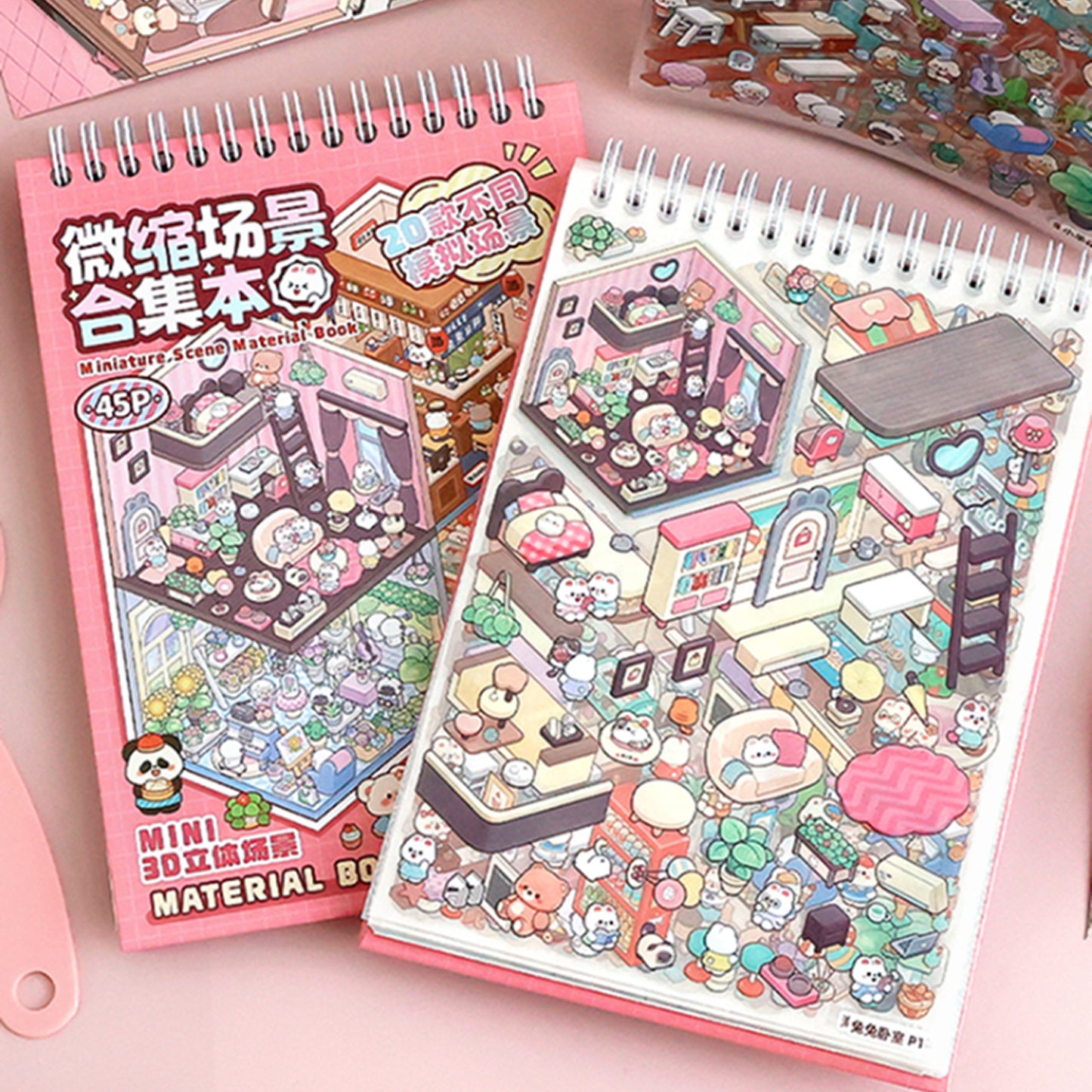 Sticker Scene Book | Scene Book 2.0 Series | Sticker Book, Sticker Scene, 3D Miniature Scene Stickers, Stress - relief DIY stickers, Scene - setting Stickers - YYBB ART