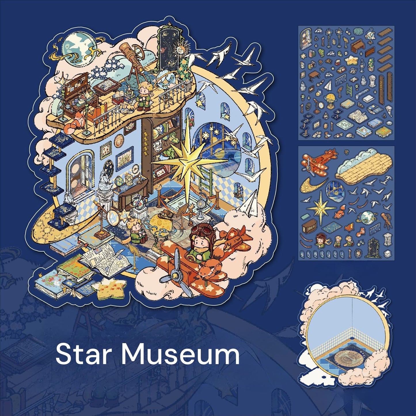 Little Prince Theme | Scene Joy Series 3.0 | Sticker Scene, 3D Miniature Scene Stickers, stress - relief DIY stickers, Scene - setting Stickers - YYBB ART