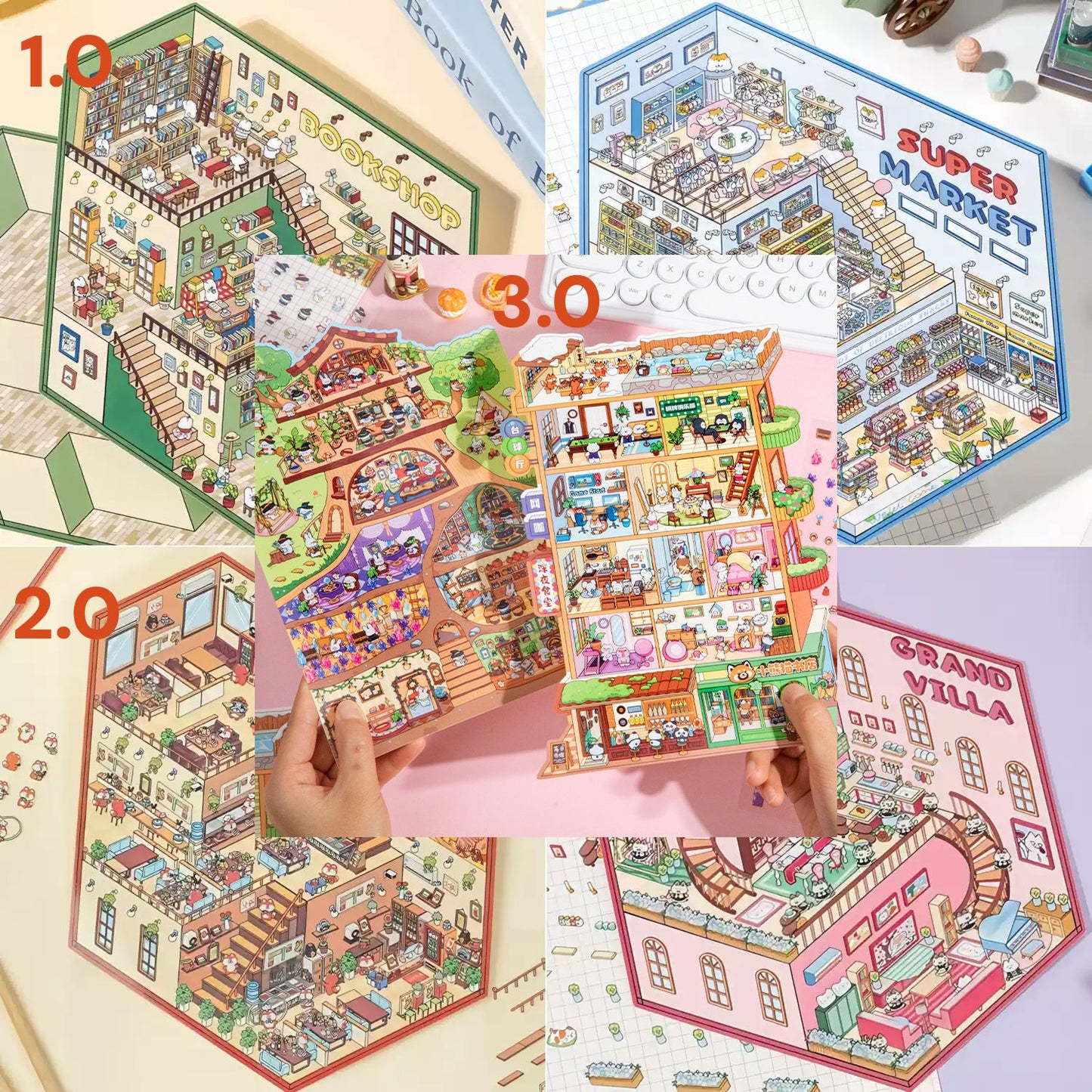 Large Size | Fantasy World Series 4.0 | Sticker Scene, 3D Miniature Scene Stickers, Stress - Relief DIY Stickers, Scene - Setting Stickers - YYBB ART