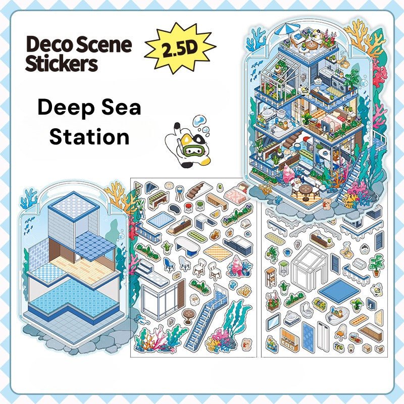 Open Today Series 9.0 | Sticker Scene, 3D Miniature Scene Stickers, Stress - Relief DIY Stickers, Scene - Setting Stickers - YYBB ART