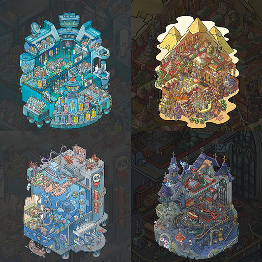 Motyw horroru, Scena More 9.0 Series, Naklejka sceniczna, 3D naklejki do miniaturowych scen, Naklejki DIY do redukcji stresu, Naklejki do tworzenia scen, Naklejki DIY