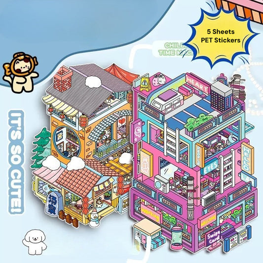 Temat Halloween | Scene World 13.0 Seria | DIY Scena Naklejkowa, 3D Miniatury Scen, Naklejki Antystresowe DIY, Naklejki do Tworzenia Scen, Naklejki DIY