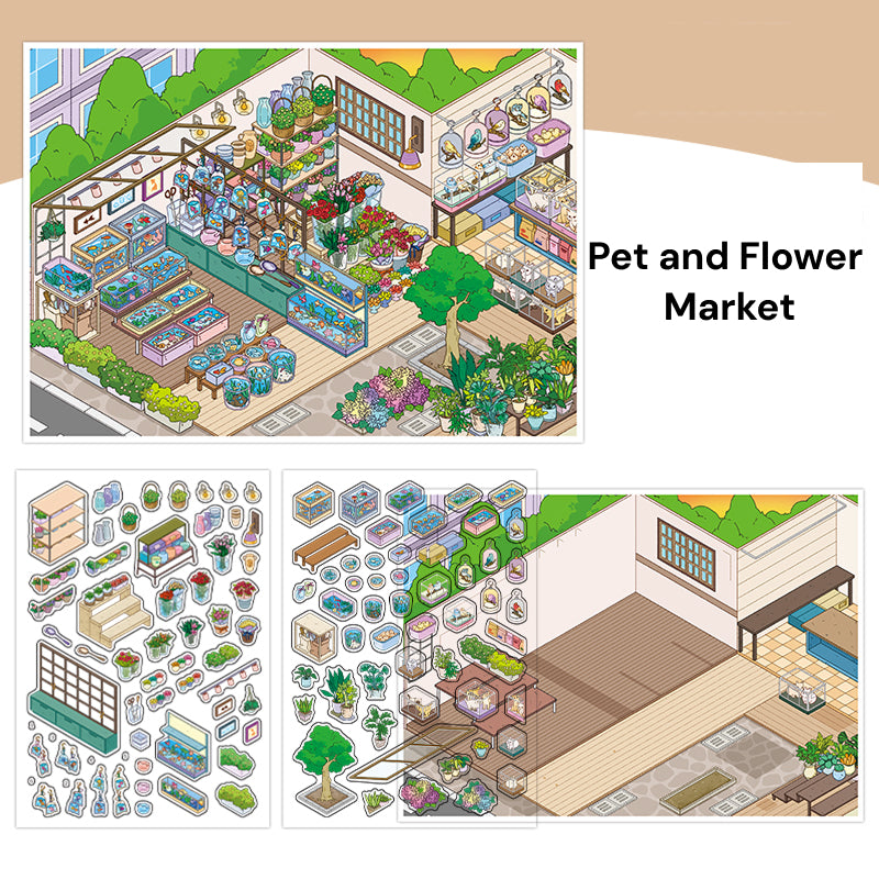 Dzisiaj otwarta seria 18.0 | Naklejki Sceniczne, Naklejki 3D Miniatury, Naklejki DIY Leczące Stres, Naklejki Scenograficzne, Naklejki DIY