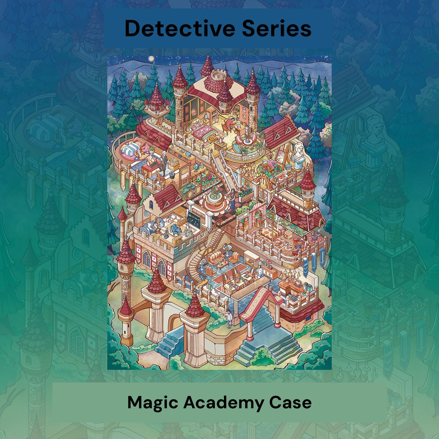 Seria Detektywistyczna | Pocket Scene Series 19.0 | Naklejki Scen, Naklejki 3D Miniatury Sceny, Naklejki Antystresowe DIY, Naklejki Do Tworzenia Scen, Naklejki DIY