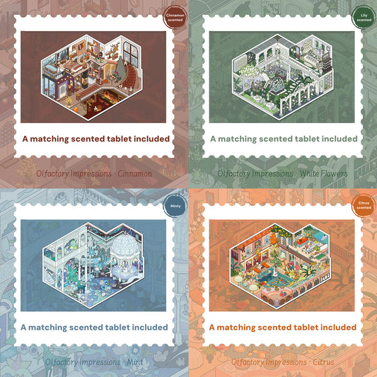 Olfactory Impressions |Scene Garden 18.0 Series | Sticker Scene, 3D Miniature Scene Stickers, Stress-Relief DIY Stickers, Scene-Setting Stickers, DIY Stickers