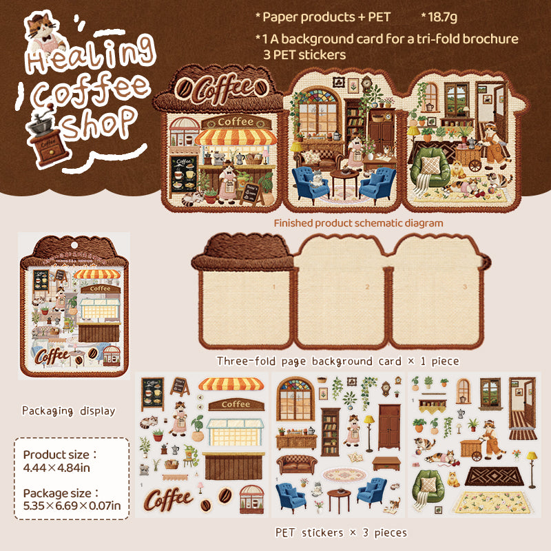 Embroidery Theme Vol. 2 | Scene Garden 25.0 Series | Sticker Scene, 3D Miniature Scene Stickers, Stress-Relief DIY Stickers, Scene-Setting Stickers, DIY Stickers