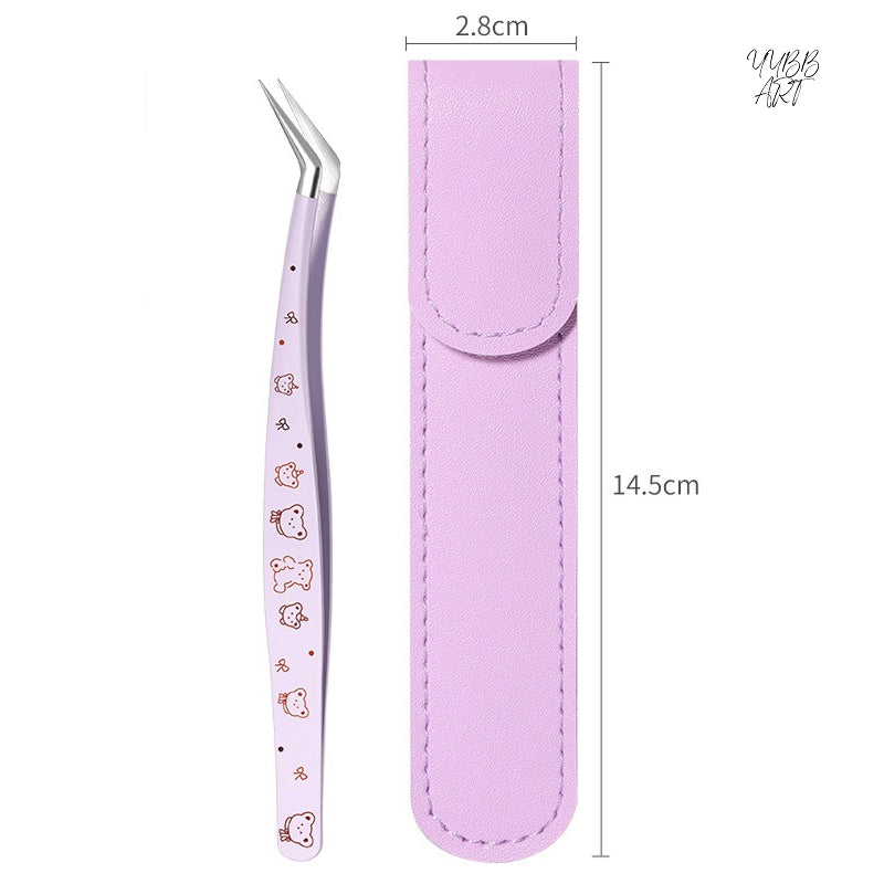 High-precision Craft Tweezers for Scene Stickers, Designed for Effortless Grip and included with a Protective Leather Sleeve -YYBB ART