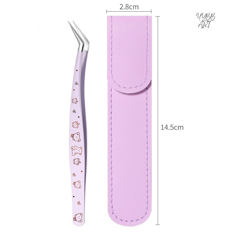 High-precision Craft Tweezers for Scene Stickers, Designed for Effortless Grip and included with a Protective Leather Sleeve -YYBB ART - YYBB ART