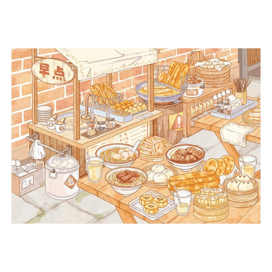 Let's Eat Together | Pocket Scene Series 24.0 | Sticker Scene, 3D Miniature Scene Stickers, Stress-Relief DIY Stickers, Scene-Setting Stickers, DIY Stickers - YYBB ART