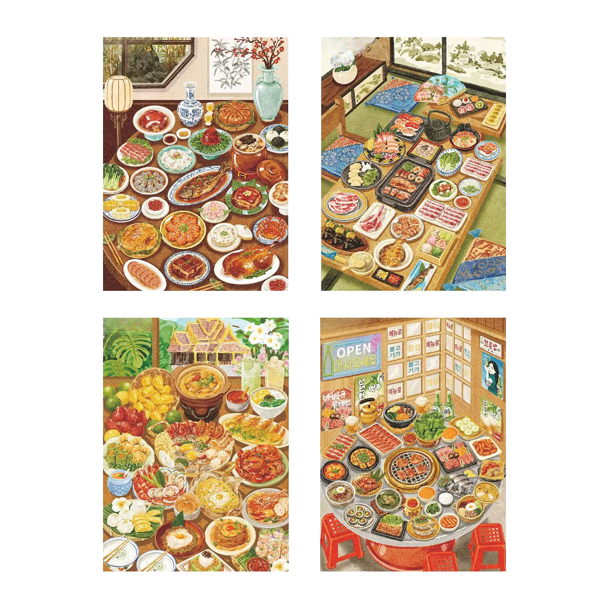 Let's Eat Together | Pocket Scene Series 24.0 | Sticker Scene, 3D Miniature Scene Stickers, Stress-Relief DIY Stickers, Scene-Setting Stickers, DIY Stickers