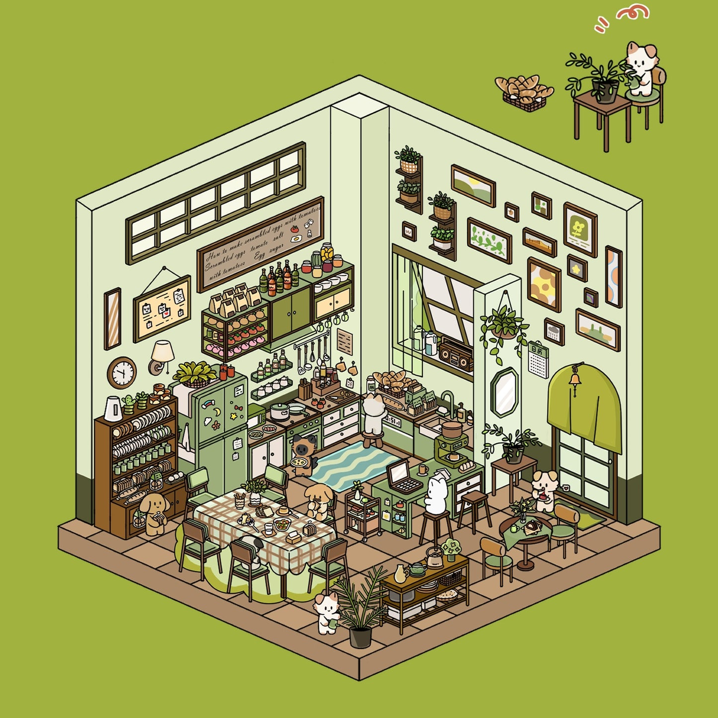 Leven Partij Thema | Scene Wereld 5.0 Serie, Sticker Scene, 3D Miniatuur Scene Stickers, stressverlichtende DIY stickers, Scene-uitwerking Stickers