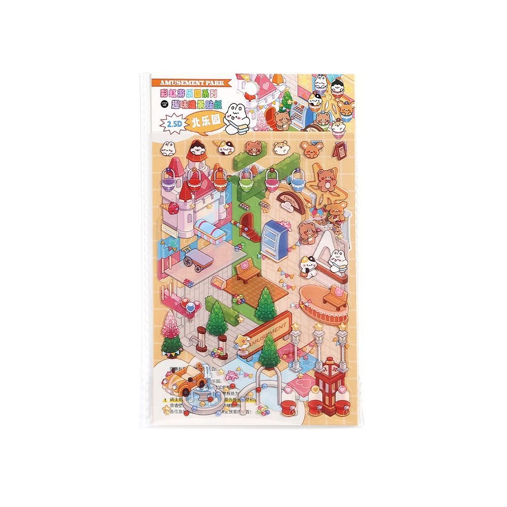 Rainbow Paradise Series | Sticker Scene, 3D Miniature Scene Stickers, Stress - relief DIY stickers, Scene - setting Stickers - YYBB ART