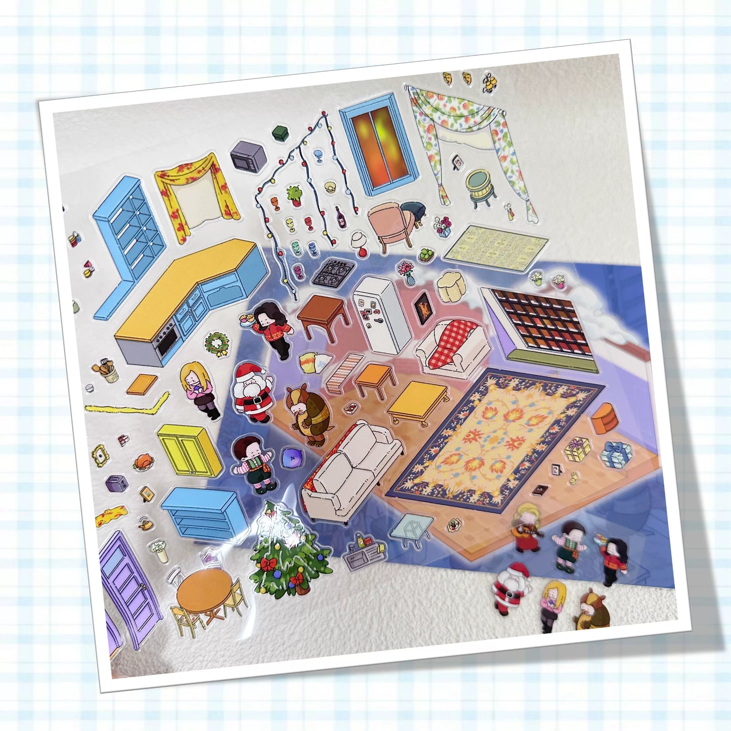 Friends, Scene Time 7.0 Series, Sticker Scene, 3D Miniature Scene Stickers, Stress - Relief DIY Stickers, Scene - Setting Stickers - YYBB ART