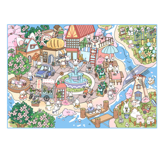 Motyw Czterech Pór Roku | Seria Scene Time 4.0, Naklejki Sceniczne, Naklejki Miniatur 3D, Naklejki DIY na relaks, Naklejki do Dekoracji Scen