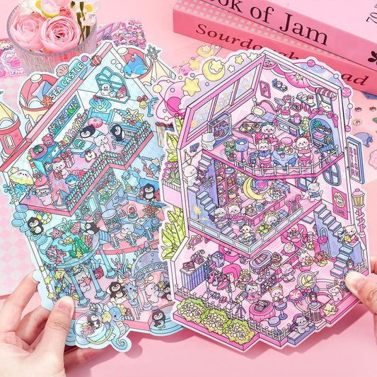 Scene Joy Series 4.0 | Three - Story | Sticker Scene, 3D Miniature Scene Stickers, stress - relief DIY stickers, Scene - setting Stickers - YYBB ART