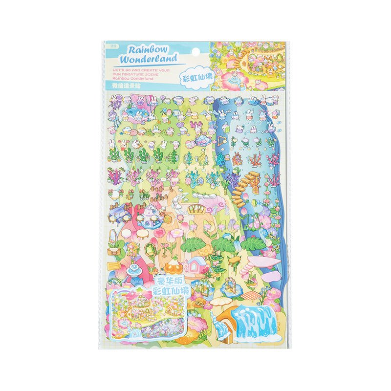 Large Size | Fantasy World Series 4.0 | Sticker Scene, 3D Miniature Scene Stickers, Stress - Relief DIY Stickers, Scene - Setting Stickers - YYBB ART