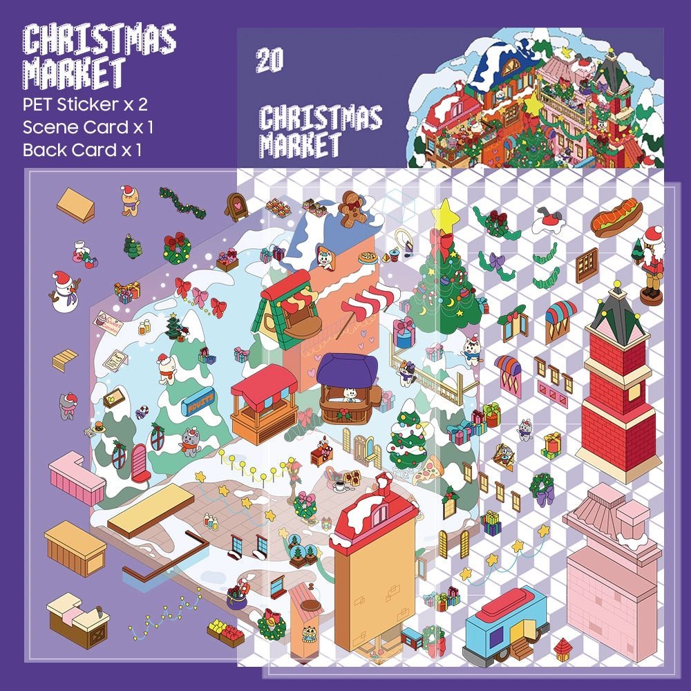 Christmas & Winter Theme | Scene Magic 5.0 Series, Sticker Scene, 3D Miniature Scene Stickers, stress - relief DIY stickers, Scene - setting Stickers - YYBB ART
