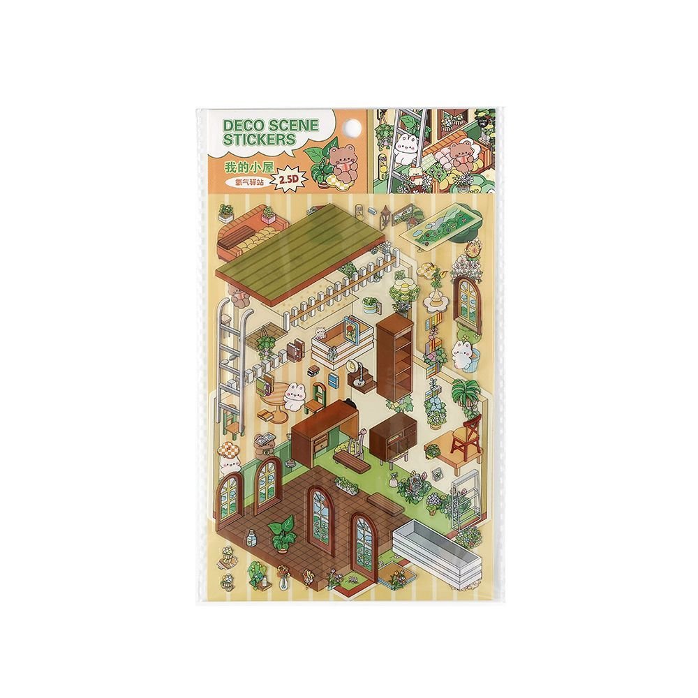 My Little House 1.0 | Sticker Scene, 3D Miniature Scene Stickers, Stress - relief DIY stickers, Scene - setting Stickers - YYBB ART