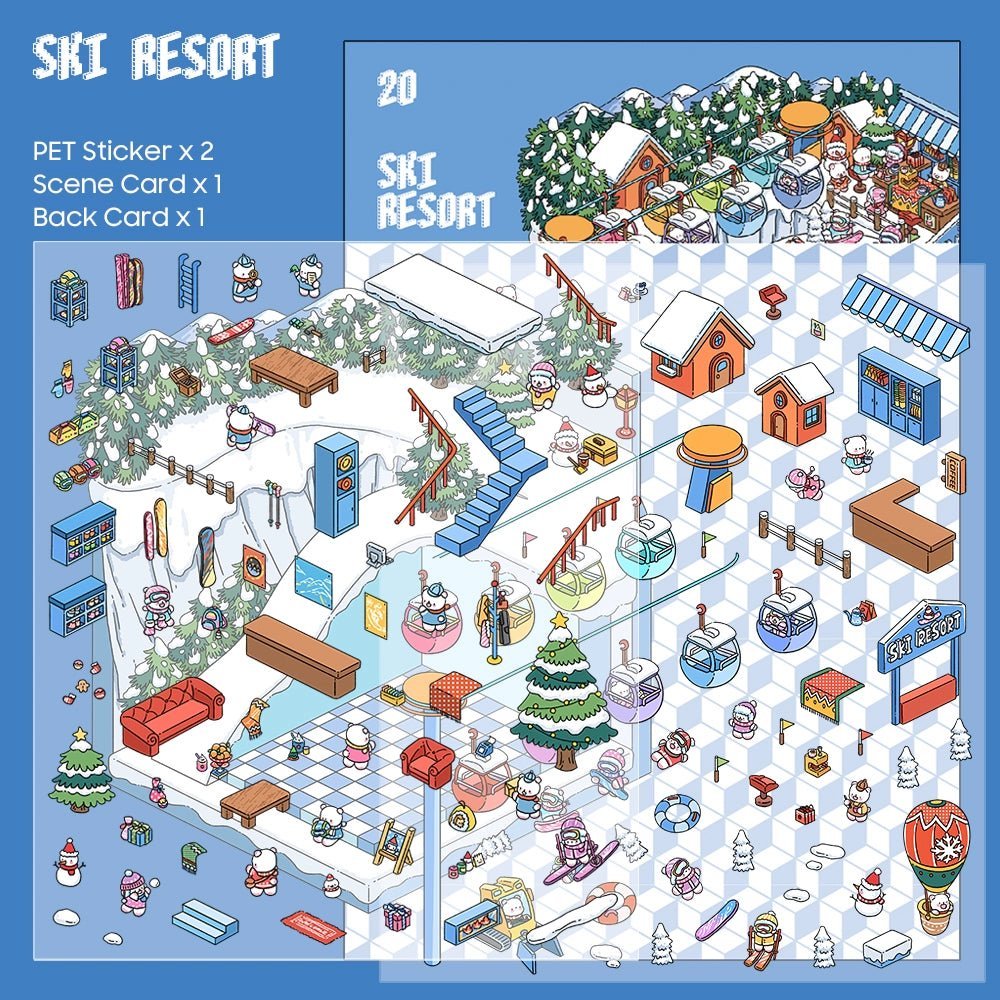 Christmas & Winter Theme | Scene Magic 5.0 Series, Sticker Scene, 3D Miniature Scene Stickers, stress - relief DIY stickers, Scene - setting Stickers - YYBB ART