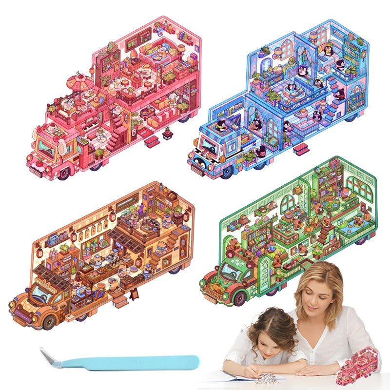 RV Vehicle Theme | Scene World 7.0 Series | DIY Sticker Scene, 3D Miniature Scene Stickers, Stress - Relief DIY stickers, Scene - setting Stickers - YYBB ART