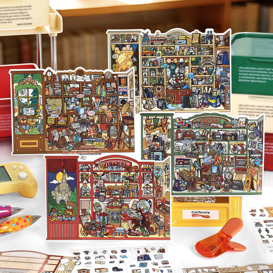 Open Today Series 21.0 | Sticker Scene, 3D Miniature Scene Stickers, Stress-Relief DIY Stickers, Scene-Setting Stickers, DIY Stickers