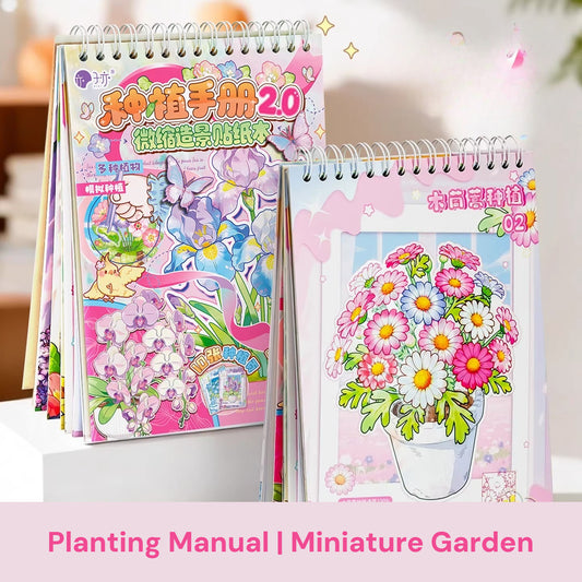Planting Manual | Miniature Garden | Landscape Collection 9.0 Series | Sticker Book, Sticker Scene, 3D Miniature Scene Stickers, Stress-Relief DIY Stickers, Scene-Setting Stickers, DIY Stickers Book
