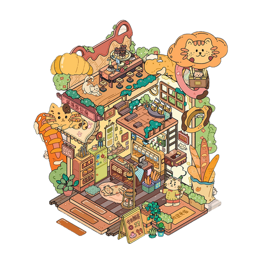 Sklep Temat | Seria Kieszeń Scena 4.0 | Naklejki Sceny, 3D Naklejki Miniatur Sceny, Naklejki DIY Przeciwdziałające Stresowi, Naklejki Ustawiające Scenę, Naklejki DIY